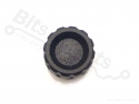 Knop gekarteld zwart 16x13mm met M3 schroefdraad